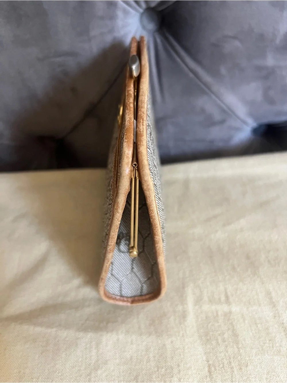 Christian Dior Honeycomb coin pouch